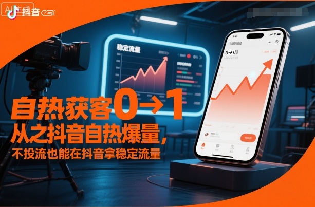 自热获客从0到1之抖音自热爆量，不投流也能在抖音拿稳定流量-鼎铸网
