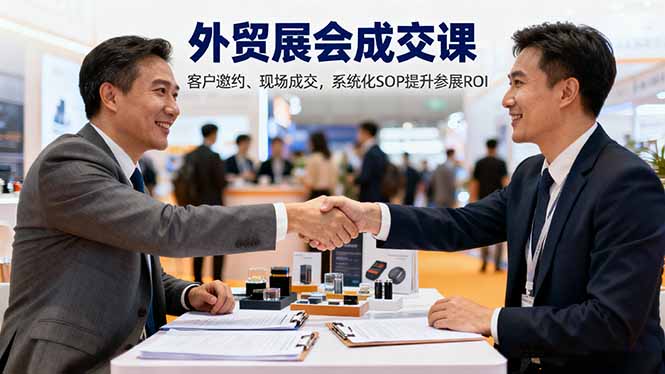 外贸展会成交课，含目标制定、客户邀约、现场成交，系统化SOP提升参展ROI-鼎铸网