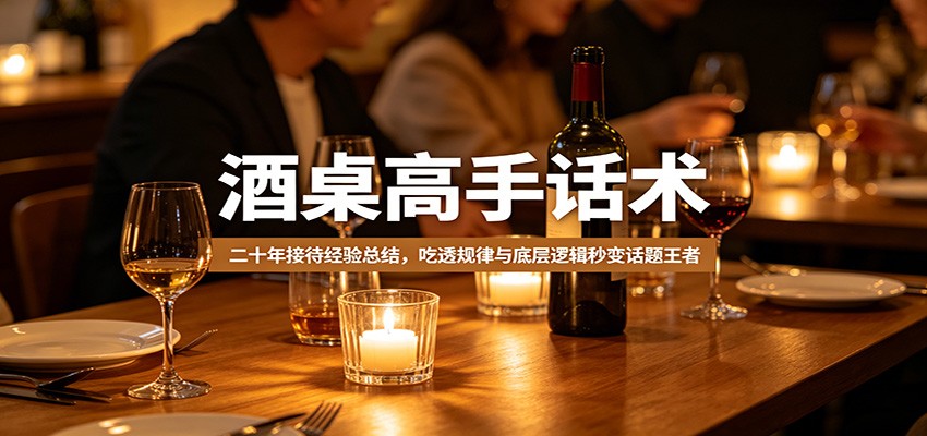 酒桌高手话术：二十年接待经验总结，吃透规律与底层逻辑秒变话题王者-鼎铸网