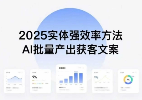 实体强效率方法：AI批量产出获客文案，2025年普通人拥抱AI，实现实体创收-鼎铸网