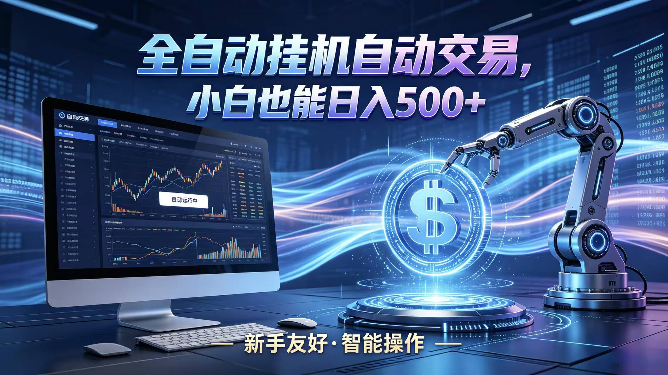 全新智能化交易助手，傻瓜式操作，小白也能快速上手，轻松实现日入500+-鼎铸网