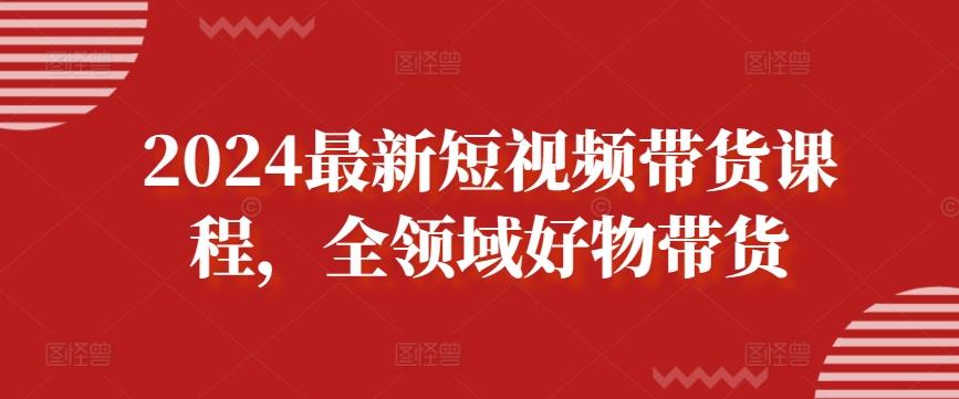 2024最新短视频带货课程，全领域好物带货-鼎铸网