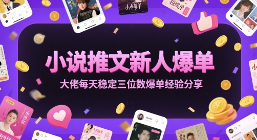 小说推文新人爆单大佬每天稳定三位数爆单经验分享-鼎铸网