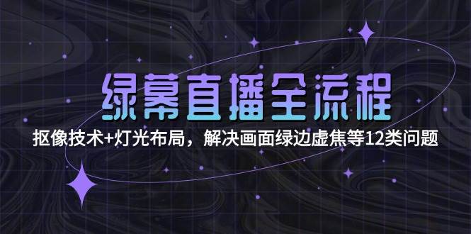 绿幕直播全流程：抠像技术+灯光布局，解决画面绿边虚焦等12类问题-鼎铸网