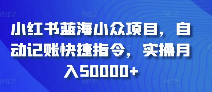 小红书蓝海小众项目，自动记账快捷指令，实操月入50000+【揭秘】-鼎铸网