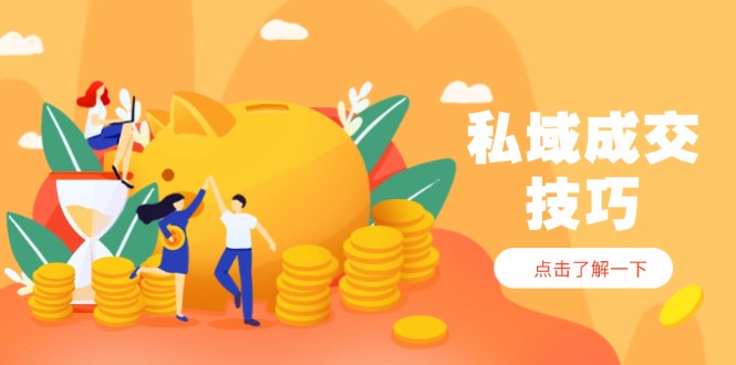 私域成交技巧，帮你从入门到精通，破解四大痛点，快速变现，轻松收钱-鼎铸网