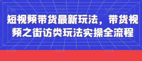 短视频带货最新玩法，带货视频之街访类玩法实操全流程-鼎铸网