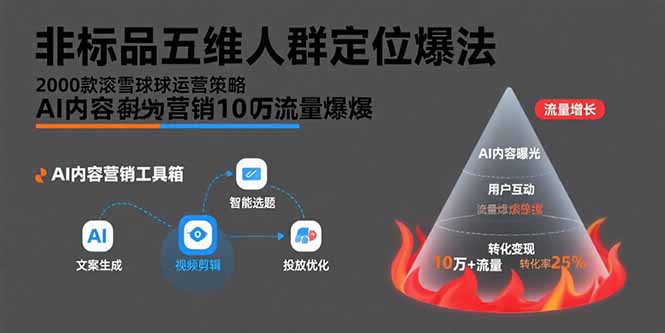 c013661e11fac823e1afa5396b0ccfd9.jpeg 非标品五维人群定位法,2000款滚雪球运营策略,AI内容营销10万流量引爆