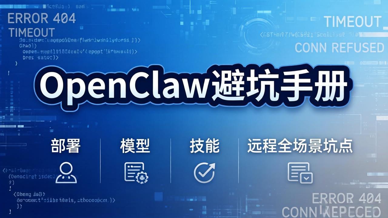 OpenClaw避坑手册：部署+模型+技能+远程全场景坑点，一次性给你说全，少走弯路-鼎铸网