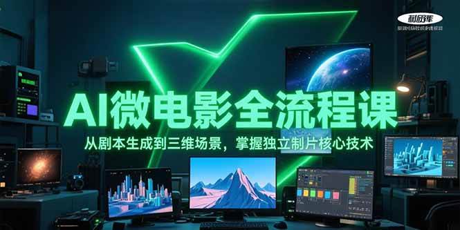 AI微电影全流程课，从剧本生成到三维场景，掌握独立制片核心技术-鼎铸网