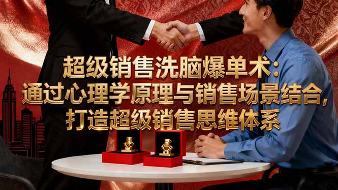 c2e09b9688d6d08e540e089ac891db70.jpeg 超级销售洗脑爆单术:通过心理学原理与销售场景结合,打造超级销售思维体系