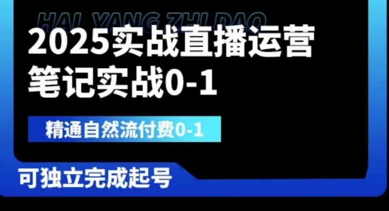 2025实战直播运营0-1，精通自然流付费0-1，可独立完成起号-鼎铸网