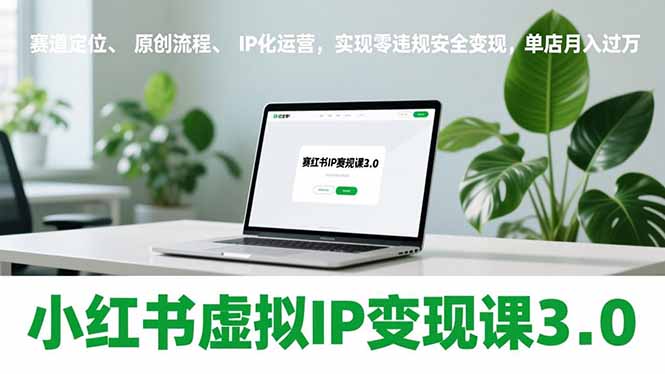 小红书虚拟IP变现课3.0，赛道定位、原创流程、IP化运营，实现零违规安全变现，单店月入过万-鼎铸网