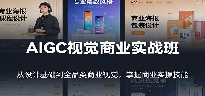 AIGC视觉商业实战班：从设计基础到全品类商业视觉，掌握商业实操技能-鼎铸网