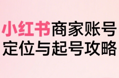 小红书电商全链路实战从定位到爆单，系统拆解小红书商家起号全流程(更新)-鼎铸网