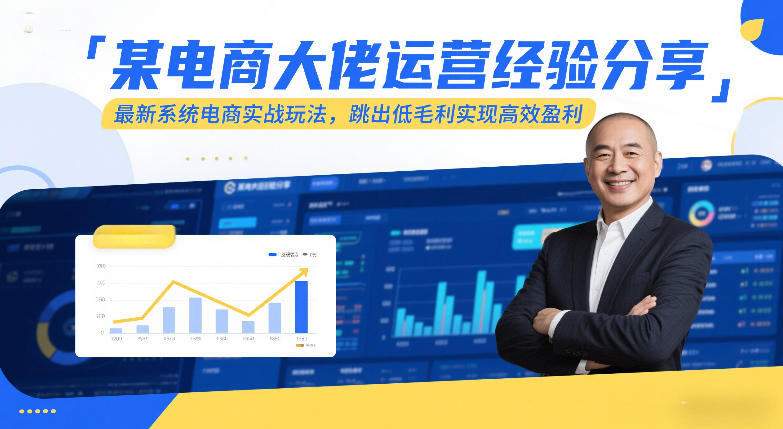 某电商大佬运营经验分享，最新系统电商实战玩法，跳出低毛利实现高效盈利(更新)-鼎铸网