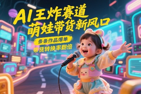 AI王炸赛道，萌娃带货新风口，条条作品爆单，带货转换率翻倍，核心逻辑拆解-鼎铸网