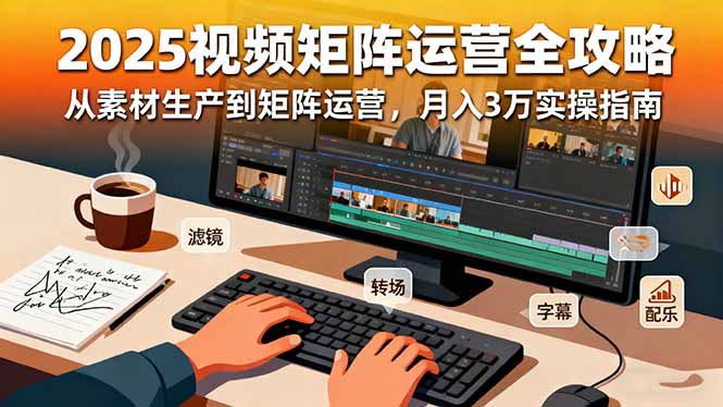 2025短视频矩阵运营全攻略：从素材生产到矩阵运营，月入3万实操指南-鼎铸网