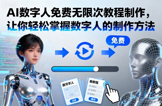 AI数字人免费无限次教程制作，让你轻松掌握数字人的制作方法-鼎铸网