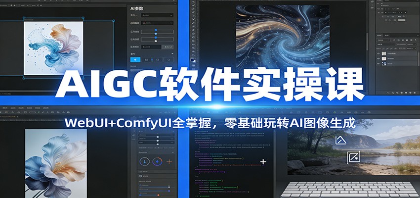 AIGC软件实操课：WebUI+ComfyUI全掌握，零基础玩转AI图像生成-鼎铸网