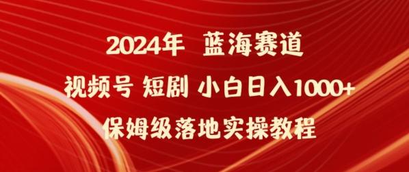 2024年视频号短剧新玩法小白日入1000+保姆级落地实操教程【揭秘】-鼎铸网