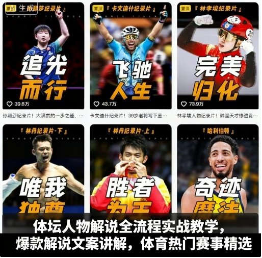 体坛人物解说全流程实战教学，爆款解说文案讲解，体育热门赛事精选-鼎铸网