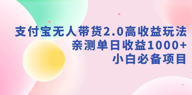 支付宝无人带货2.0高收益玩法，亲测单日收益1000+，小白必备项目-鼎铸网
