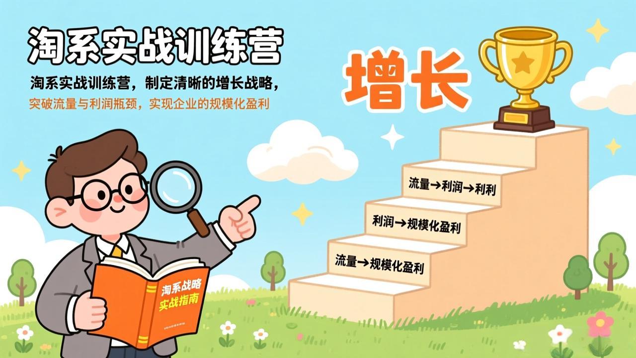 淘系实战训练营，制定清晰的增长战略，突破流量与利润瓶颈，实现企业的规模化盈利-鼎铸网