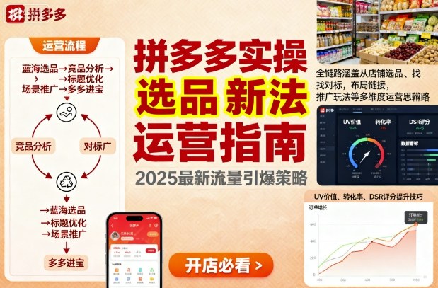 王校长9月12拼多多实操新玩法，全链路涵盖从店铺选品、找对标，布局链接，推广玩法等多维度运营思路-鼎铸网