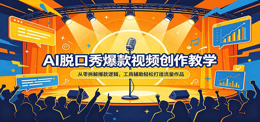 AI脱口秀爆款视频创作教学：从零拆解爆款逻辑，工具辅助轻松打造流量作品-鼎铸网