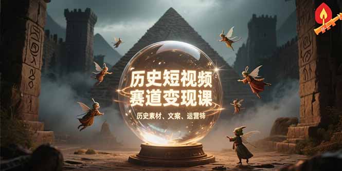 历史短视频赛道变现课，百集素材库应用，文案剪辑技巧，账号运营全案-鼎铸网