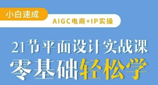 AIGC电商必备实操21节平面设计实战课，教你玩转AI-鼎铸网