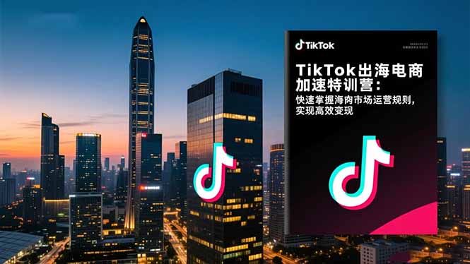 TikTok出海电商加速特训营-更新：快速掌握海外市场运营规则，实现高效变现-鼎铸网
