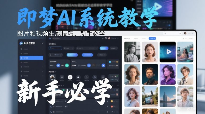 即梦AI系统教学，图片和视频生成技巧，新手必学-鼎铸网
