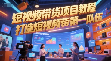短视频带货项目教程，打造短视频带货第一队伍-鼎铸网
