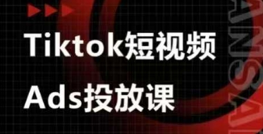Ads视频投放课，tiktok短视频广告投放课-鼎铸网