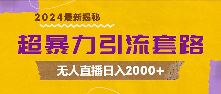 超暴力引流套路，无人直播日入2000+-鼎铸网