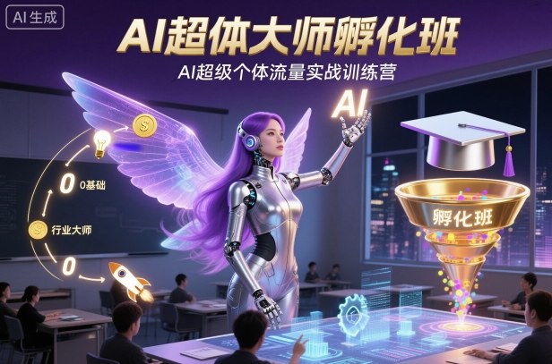 AI超体大师孵化班，AI超级个体流量实战训练营-鼎铸网
