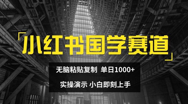 小红书国学赛道，无脑粘贴复制，单日1K，实操演示，小白即刻上手【揭秘】-鼎铸网