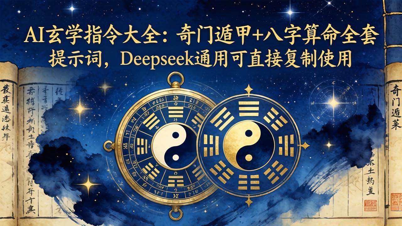 AI玄学指令大全：奇门遁甲+八字算命全套提示词，Deepseek通用可直接复制使用-鼎铸网