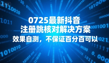 0725最新抖音注册跳核对解决方案，效果自测，不保证百分百可以-鼎铸网