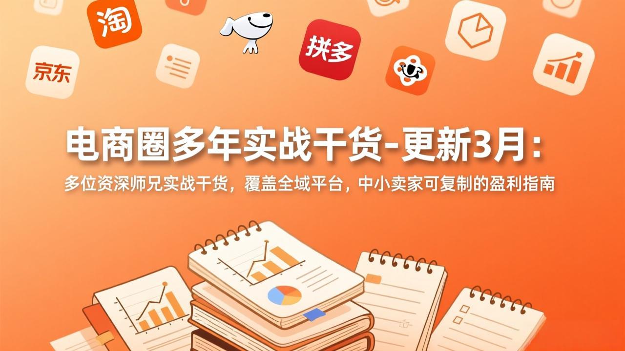 电商圈多年实战干货-更新3月：多位资深师兄实战干货，覆盖全域平台，中小卖家可复制的盈利指南-鼎铸网