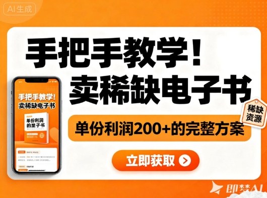 手把手教学！在小红书卖稀缺电子书，单份利润2张+的完整方案-鼎铸网