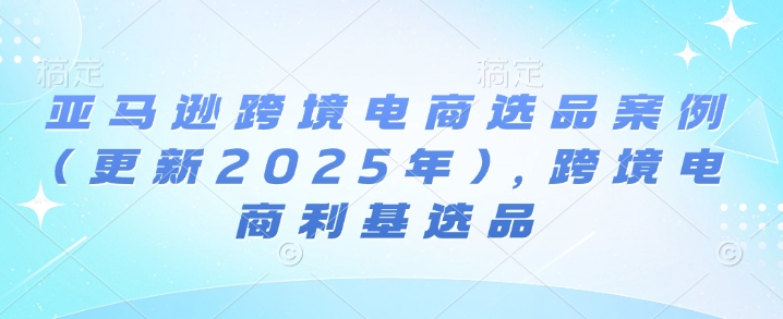 亚马逊跨境电商选品案例(更新2025年10月)，跨境电商利基选品-鼎铸网