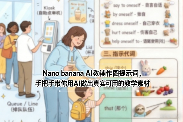 Nano banana AI教辅作图提示词，手把手带你用AI做出真实可用的教学素材-鼎铸网