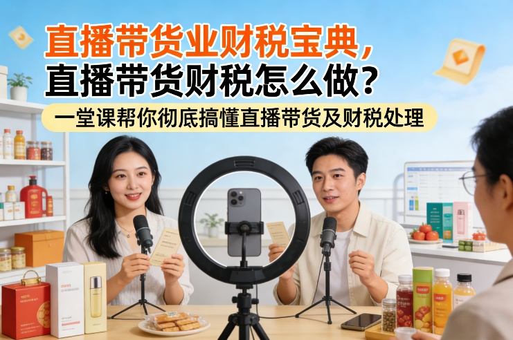 直播带货业财税宝典，直播带货财税怎么做？一堂课帮你彻底搞懂直播带货及财税处理-鼎铸网