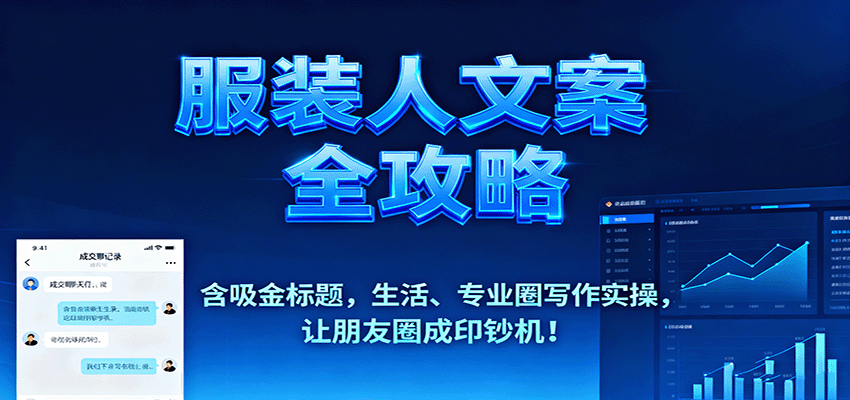 服装人文案全攻略，含吸金标题，生活、专业圈写作实操，让朋友圈成印钞机！-鼎铸网