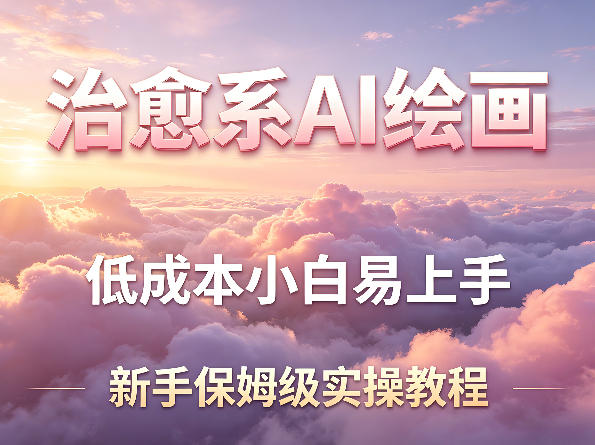 治愈系AI绘画提示词项目，低成本小白易上手，每天10分钟，新手保姆级实操教程-鼎铸网