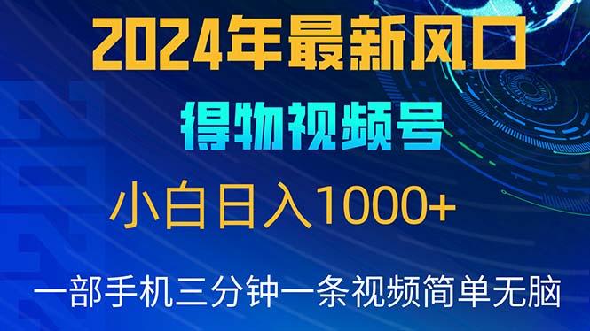 2024年5月最新蓝海项目，小白无脑操作，轻松上手，日入1000+-鼎铸网
