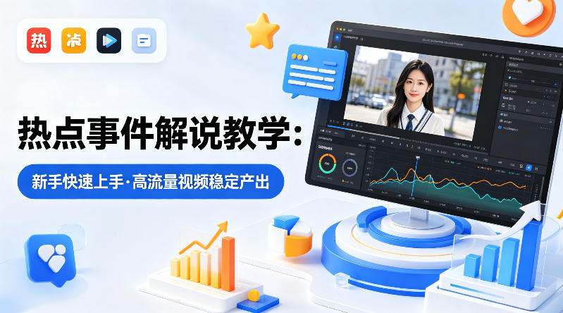 某大V的热点事件解说教学，新手也能快速上手，稳定产出高流量解说视频-鼎铸网